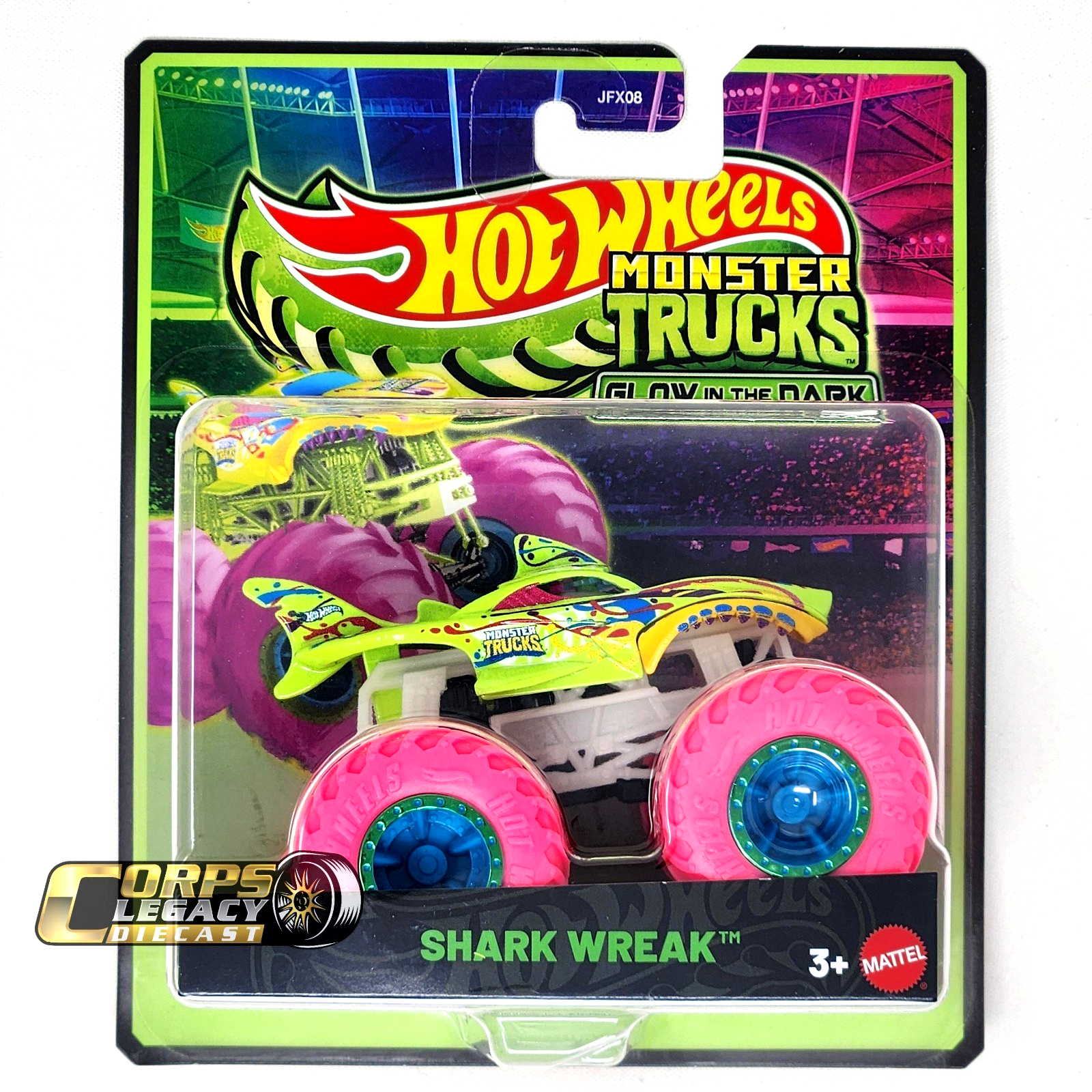 Hot Wheels Monster Trucks Glow in the Dark Shark Wreak 2026 1:64