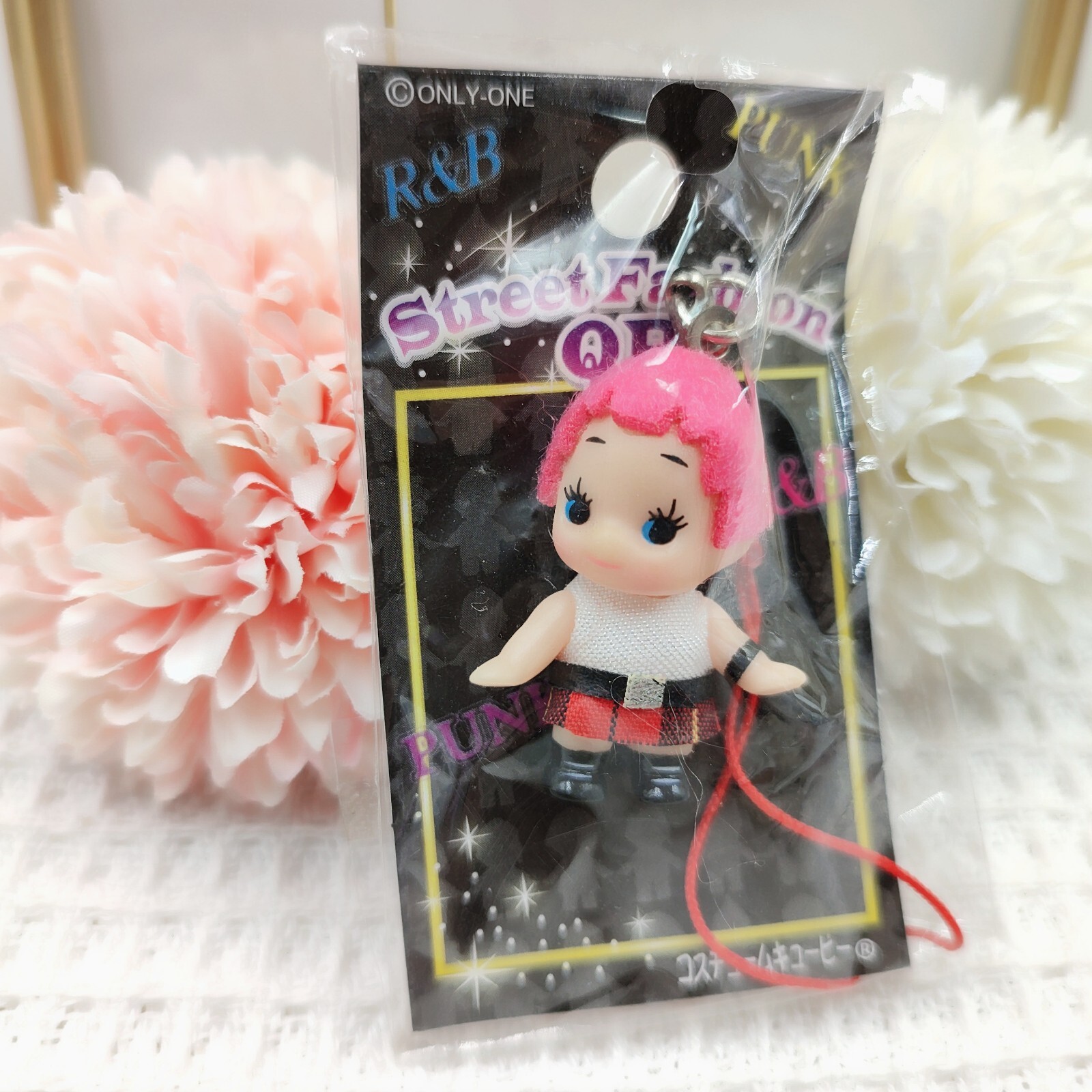 Kewpie Figure Charm Strap Keychain Dancer R&B Street Fashion Kewpie Figure Charm Strap Keychain Dancer R&B Street Fashion
