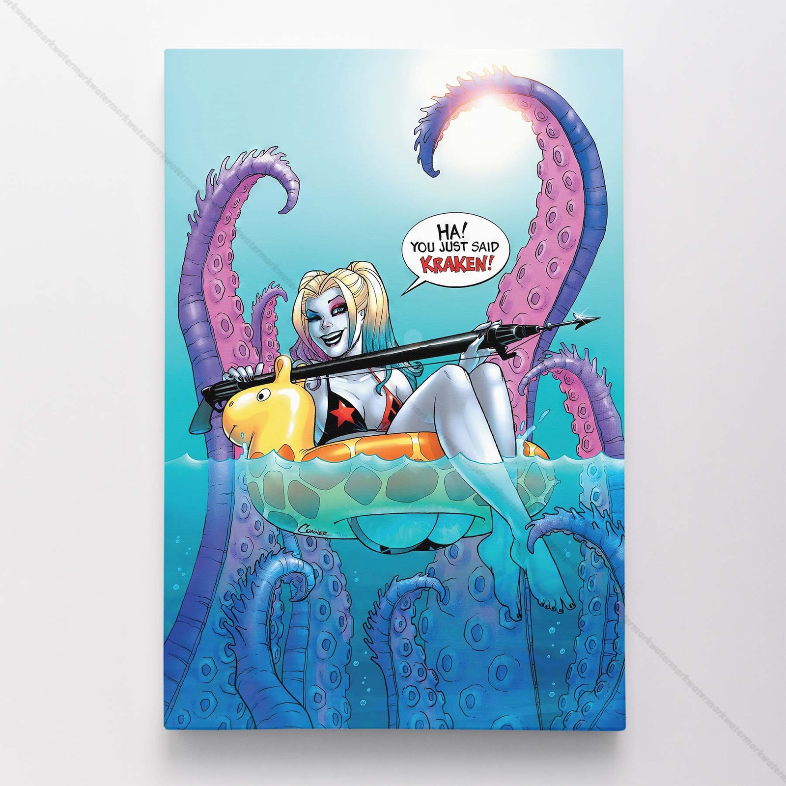 Harley Quinn Poster Canvas Superhero DC Comic Book Comics Wall Art Print #2552