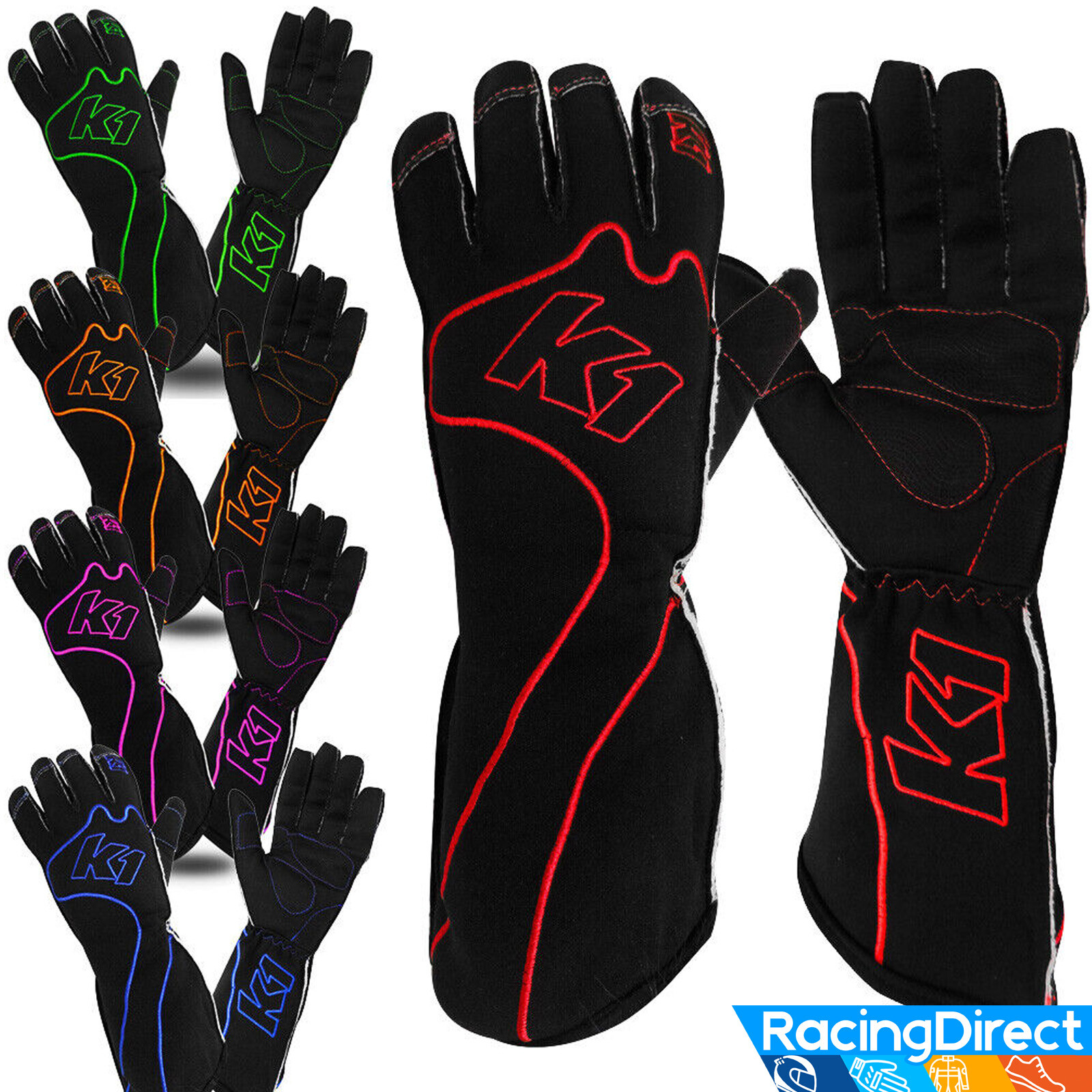 K1 - RS-1 Karting Gloves - Reverse Stitched Lightweight Kart