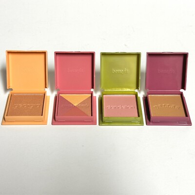 Benefit Cheektopia Mini Blush & Bronzer Set 4 pc Sugarbomb Dandelion Dallas NEW