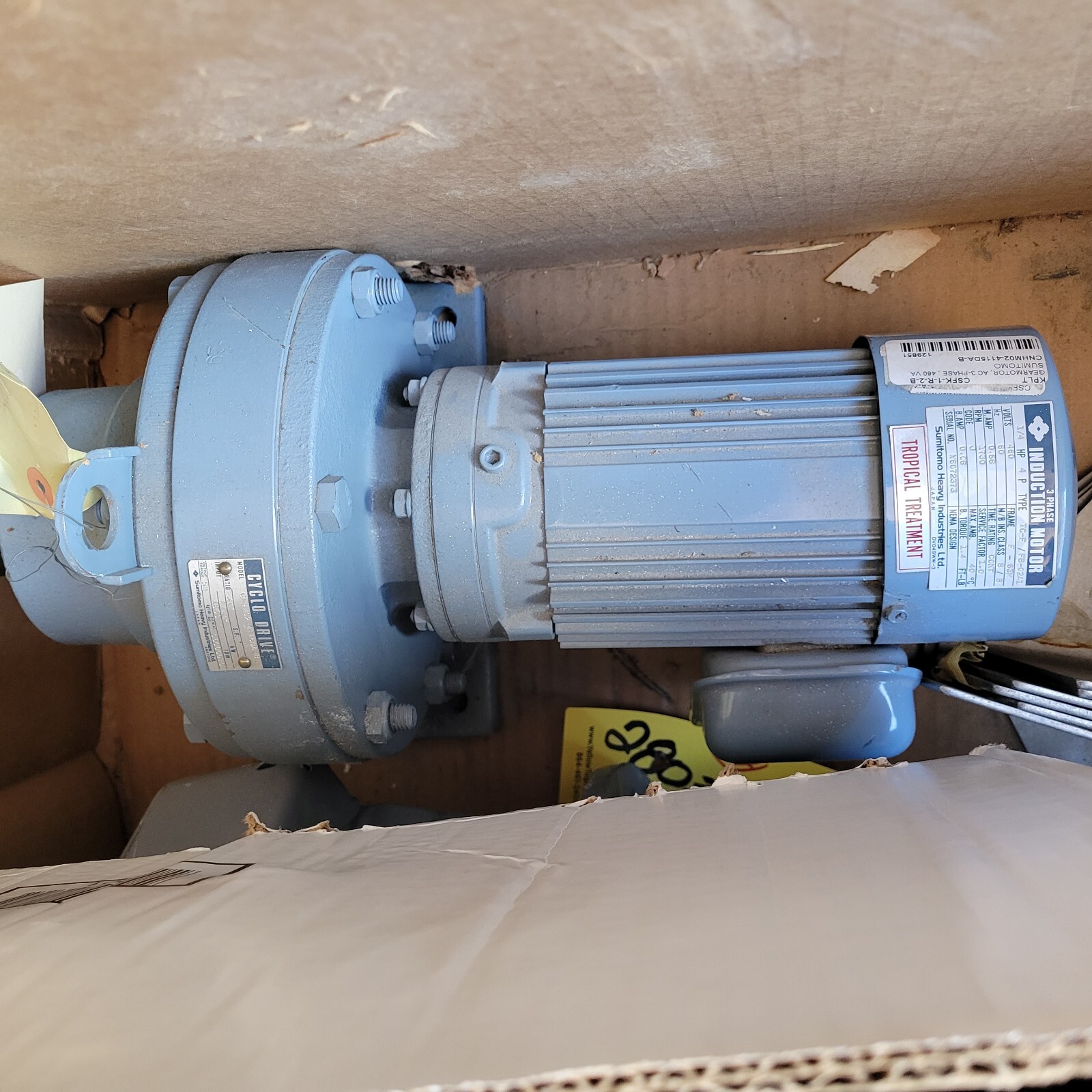 Sumitomo CNHM02-4115DA-B CYCLO DRIVE 3 Phase Induction Motor Sumitomo CNHM02-4115DA-B CYCLO DRIVE 3 Phase Induction Motor