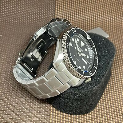 Pre-owned Seiko 5 Sports Srpd55k1 Automatic Superman Black Dial Bracelet Analog Men Watch