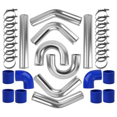 3" 76MM TUYAU TUYAUTERIE UNIVERSAL ALUMINUM INTERCOOLER TURBO PIPING PIPE KIT