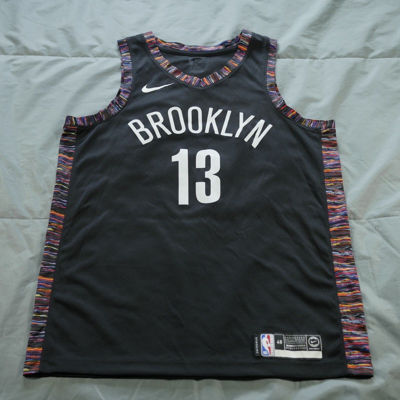 Brooklyn Nets ユニフォーム XL ミッチェルアンドネス Brooklyn Nets Jersey Large 48 Black City Edition Swingman 13