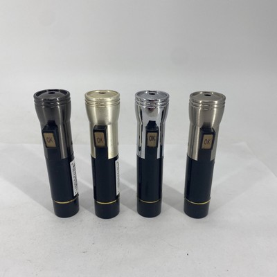 LOT OF 4 Novelty Z Best Refillable Butane Pocket Lighter Flashlight Shaped (86)