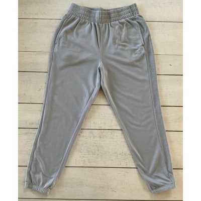 Fila Womens Grey French Terry Joggers Sweatpants Medium Side Stripe Athletic