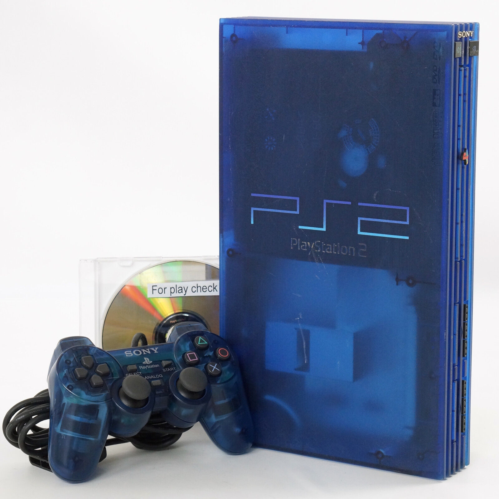 PS2 OCEAN BLUE Console SCPH-37000 L Only NTSC-J Tested PS2 OCEAN BLUE Console SCPH-37000 L Only NTSC-J Tested