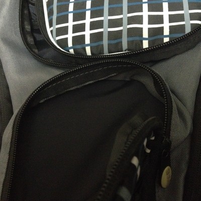 SIMS hydration Backpack Gray Plaid with bladder Cycling Hiking