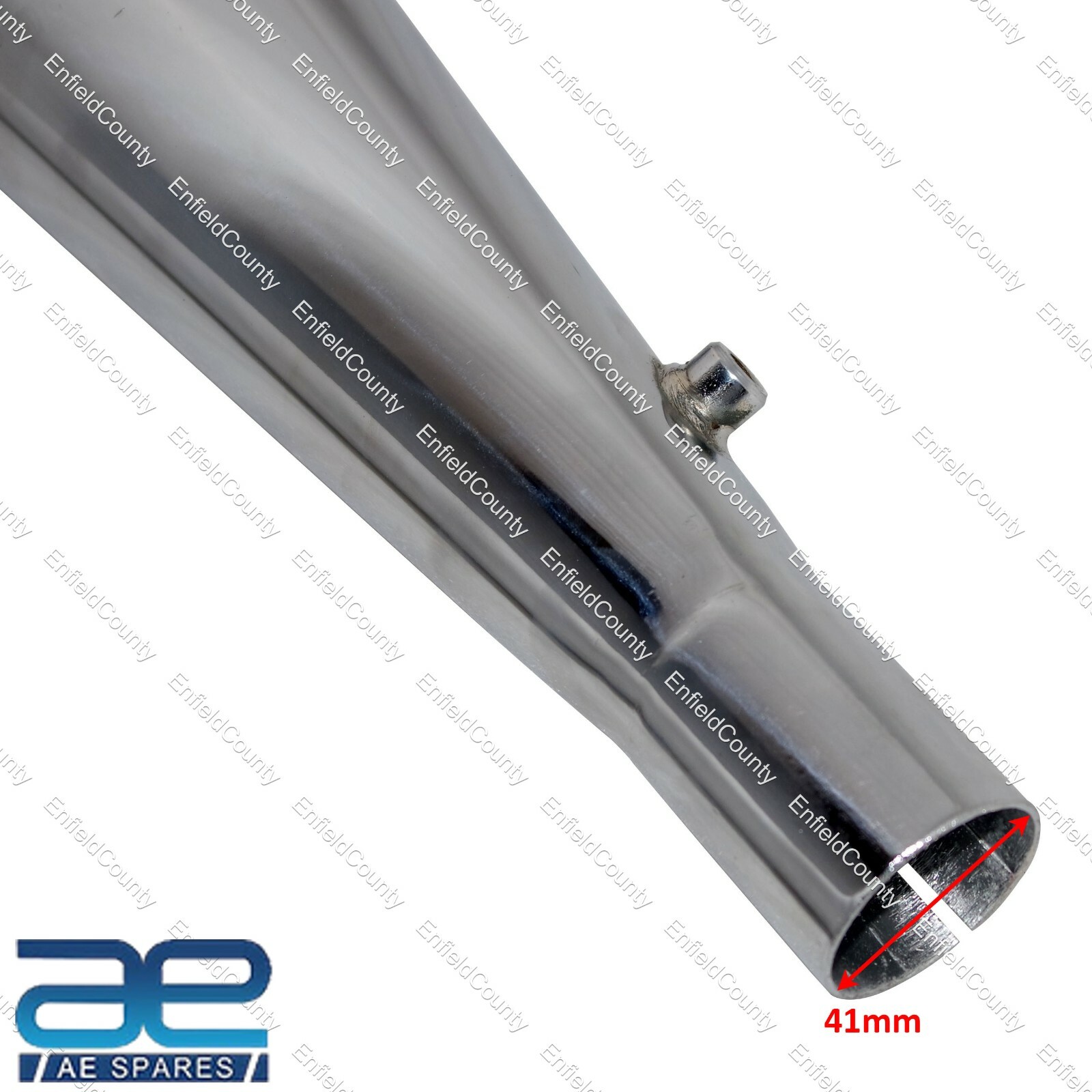 Dolphin Silencer+Bracket & Adapter Chrome For Royal Classic Enfield 350cc  