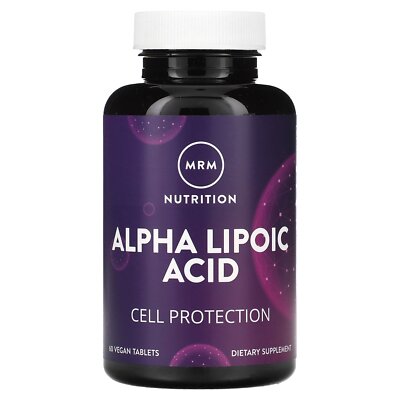 MRM Alpha Lipoic Acid 300 mg 60 Vegan Tablets Vegan, GMP Quality Assured