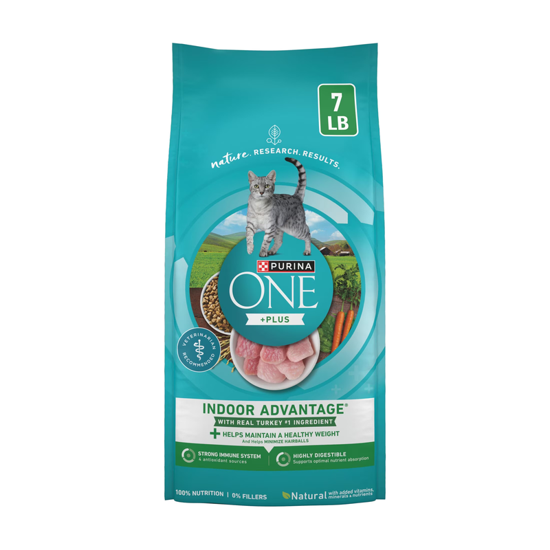 Plus, Indoor Advantage, Dry Cat Food, Turkey, 7 Lb Bag