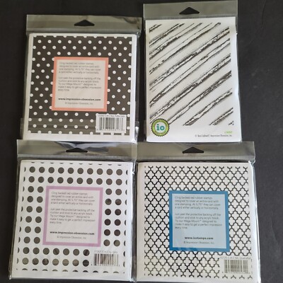 IO Impression Obsession Stamps Cover A Card Lot of 4
