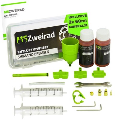 MSZweirad Shimano Entlüftungsset inkl. Öl Fahrrad hydraulische Bremse entlüften
