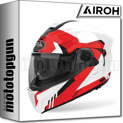 AIROH HELMET FLIP-UP MOTORBIKE SPECCL55 SPECKTRE CLEVER RED GLOSS SZ. L
