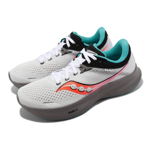 

Мужские кроссовки Saucony Ride 16 White Gravel Grey Pink Black S20830-85, Белый, Ride 16