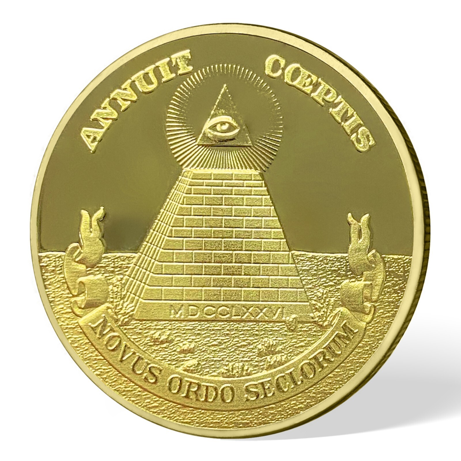 The Great Seal of the United States of America Challenge Coin Gold Finish Token