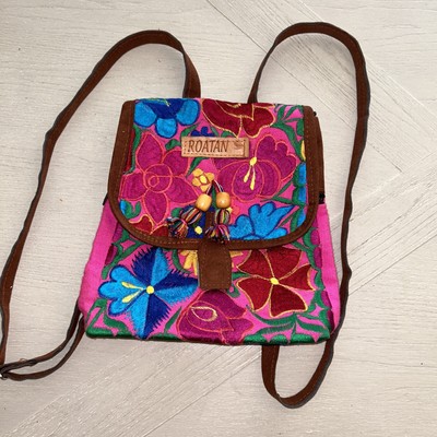 ROATAN BOHO Tapestry & Embroidery Handbag/Purse Zip Closure-Cross Body Cloth Bag