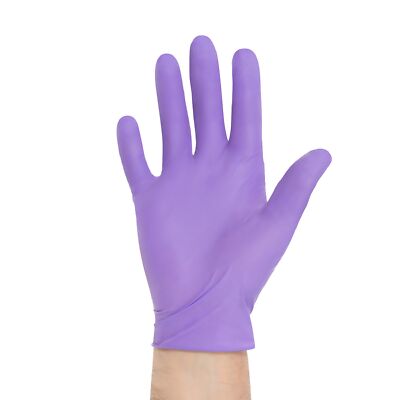 Purple Nitrile-Xtra Nitrile Exam Glove Extended Cuff Length LARGE 50 per Box