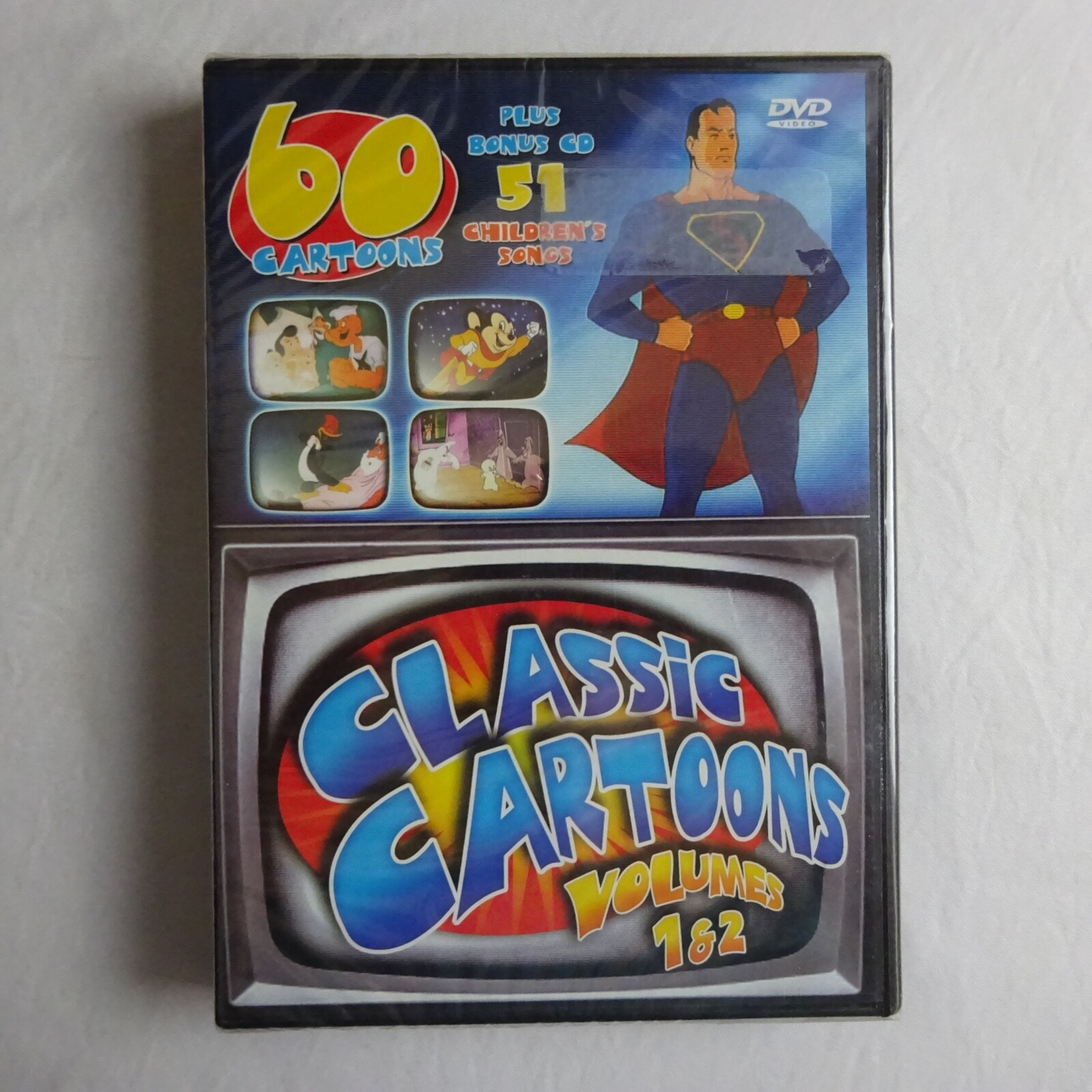 Classic Cartoons - Volume 1 & 2 DVD & CD 60 Cartoons and 51