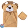 Baby Animal Hooded Towel and Washcloth Set for Newborns, Infants, Toddlers Boys and Girls 3-24 Months (Lively Little Lion)
