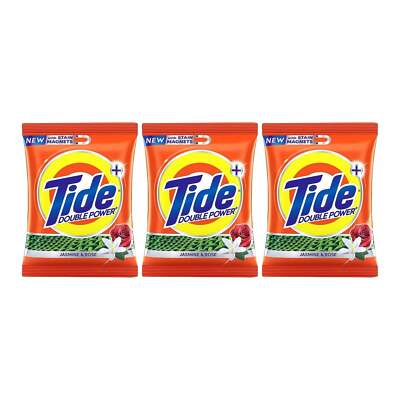 Tide Double Power+ Jasmine & Rose Powder Laundry Detergent, 500g (Pack of 3)
