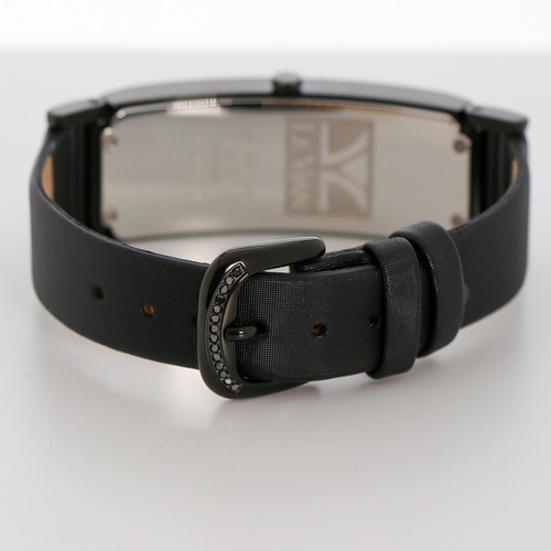 Pre-owned Le Vian Levian Watch Featuring Blackberry Diamonds In Stainless Steel With Leather Band