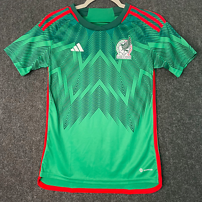 adidas 2022 23 Mexico National Women s Home Jersey Green Red Size XS Soccer