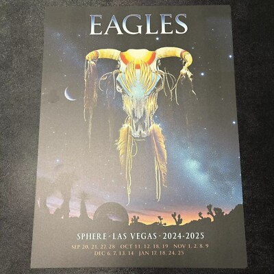 The Eagles Official Sphere Las Vegas Residency Tour 2024-25 Poster, Gift Poster
