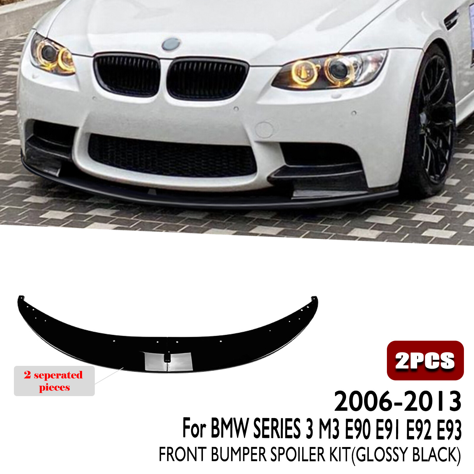 bmw e93スペアパーツセット売り　e92.e91 Front Bumper Spoiler Lip For BMW 3 Series E90 E91 E92 E93 M3 2006