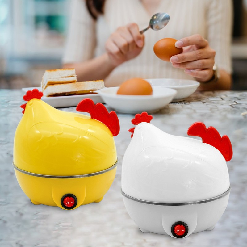 White Yellow Egg Cooker Made Of Food-grade PP Enjoy Delicious Eggs Anti-heat