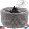 Winsterch Large Cat Cave Bed - Soft, Enclosed and Washable for Indoor/Outdoor Cats and Kittens, Anti-Slip Bottom, Calming, Covered (Gray, 16.5 x 16.5 x 7.48 in)