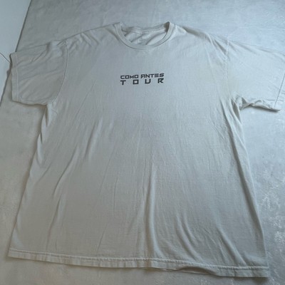 The Thread Shop Como Antes Tour T-Shirt Men's XL White Top 2019  Stretched