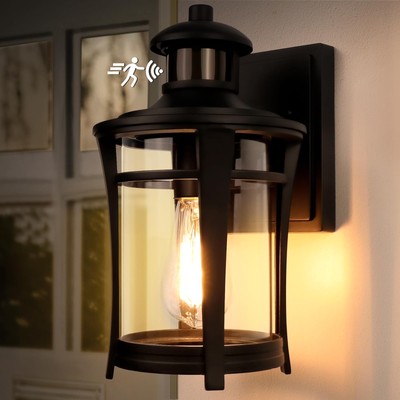 Motion Sensor Outdoor Lights 3 Lighting Modes Porch Light Fixture for House D...