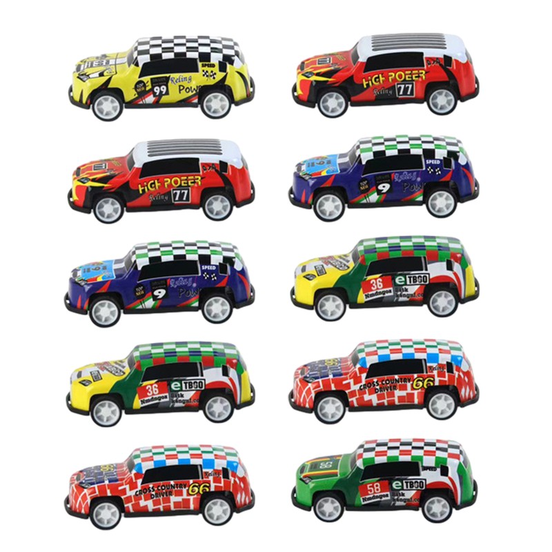 Bulk Pull Back Cars Assorted Mini Race Cars Toy Set for Boys with Carrying Case