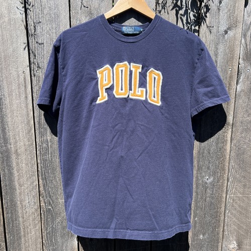 Vtg vintage polo ralph lauren shirt Mens Medium Blue Spell out yellow writing | eBay Vtg vintage polo ralph lauren shirt Mens Medium Blue Spell out yellow writing | eBay