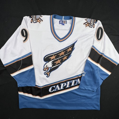 Monkeysports Washington Capitals Uncrested Adult Hockey Jersey in White Size Medium