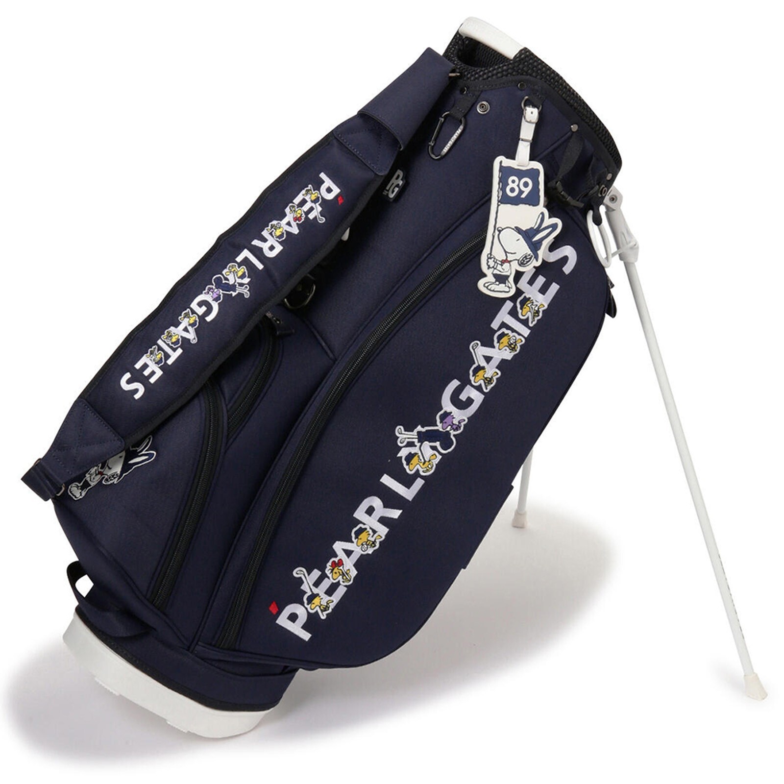 PEARL GATES スヌーピー柄 ゴルフバッグ 89 PEARLY GATES PEANUTS SNOOPY Stand Type Caddy Bag Navy 46inch