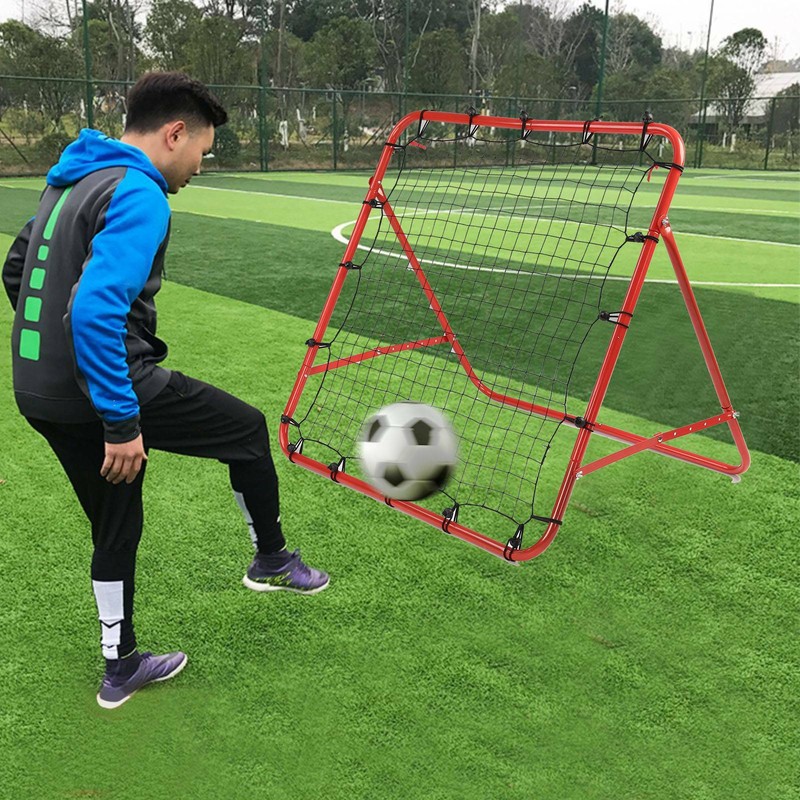 Kids Children Football Training Net Soccer Kickback Target Goal