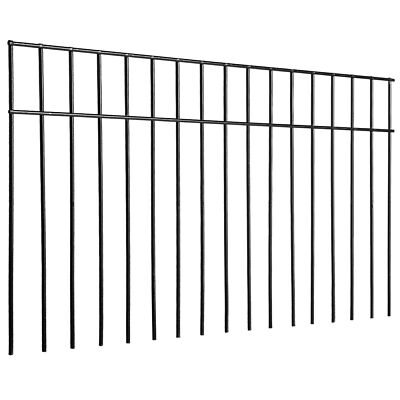 Adavin Black Animal Barrier Fence-10 Pack 12in(L)X 15in(H) No Dig Garden Deco...