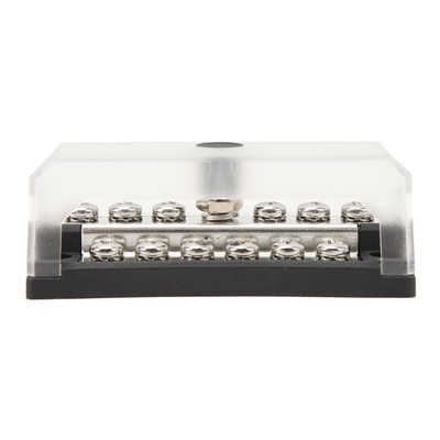   Hot 100A 32V 12 Terminal Power Distribution Block Terminal Bus Bar & Cover For