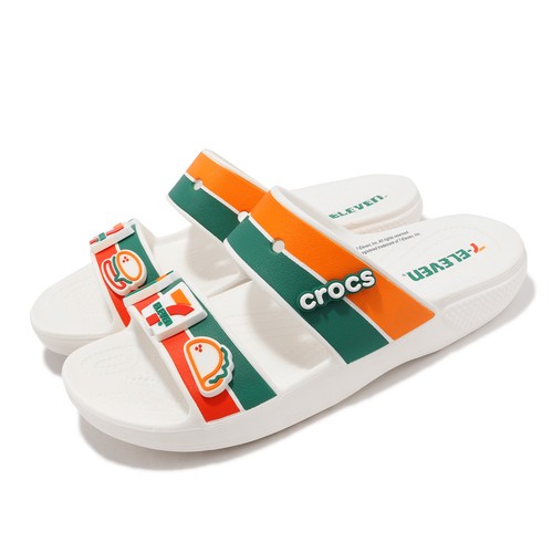 

Crocs 7-Eleven X Classic Strap Sandal White Мужские унисекс Slip On Casual 208271-100, Белый, 7-eleven X Classic Strap Sandal