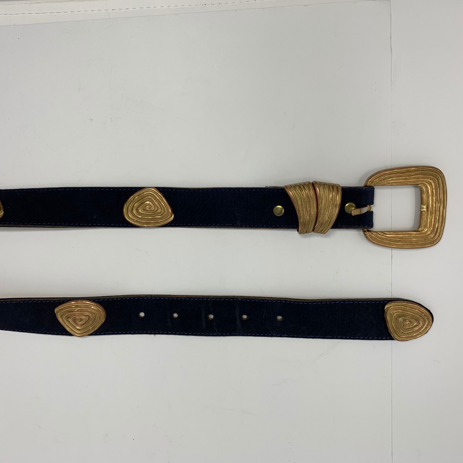 Leatherrock Belt Womens Medium Blue Suede Vintage 1993 Made in USA