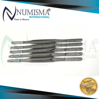 Fomon Nasal Rasp, Set of 5, Rhinoplasty Orthopedic Bone Surgery Instruments