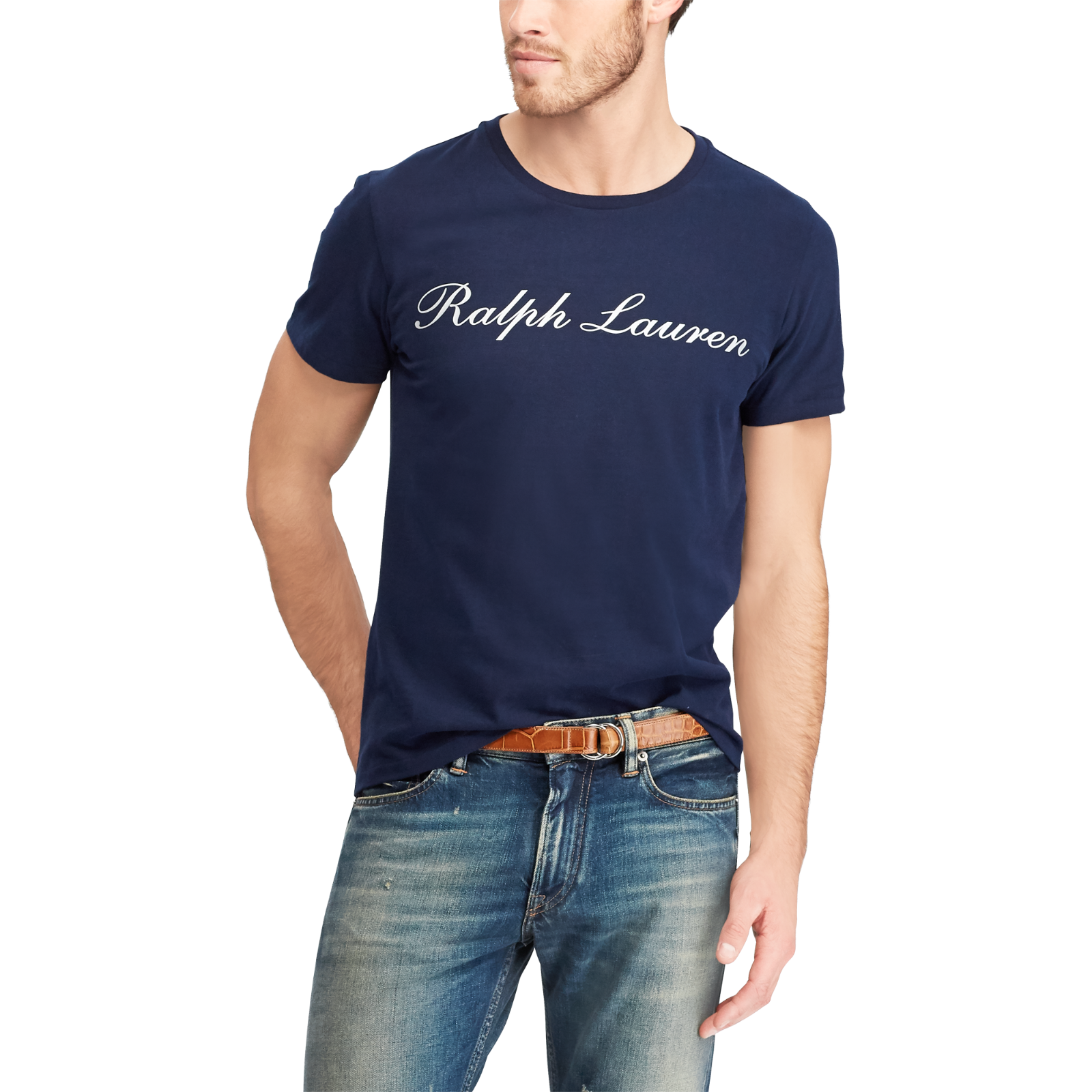 Ralph Lauren Purple Label Cotton Jersey Graphic Script T