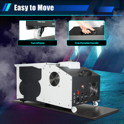 3000W Low Lying Smoke Fog Machine Low Profile Stage DJ Fogger Fog Effect