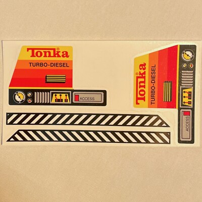 Replacement Decals Stickers for #3907 Mighty Dozer Tonka Truck Vinyl