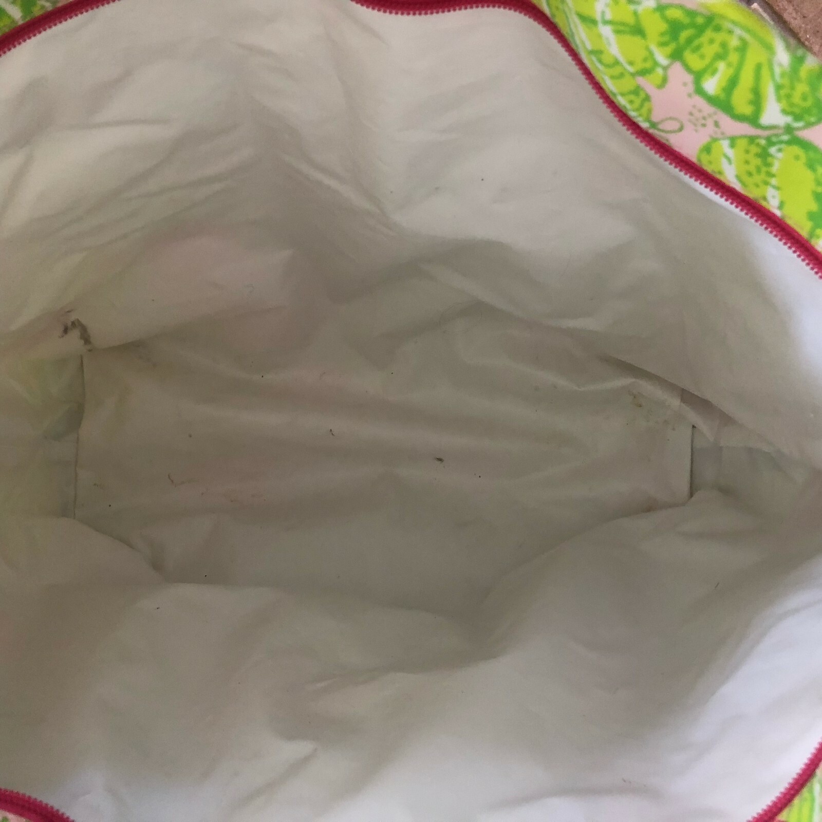 Lilly Pulitzer GUC Pink Green Chum Bucket Insulated Zip Up Cooler Bag