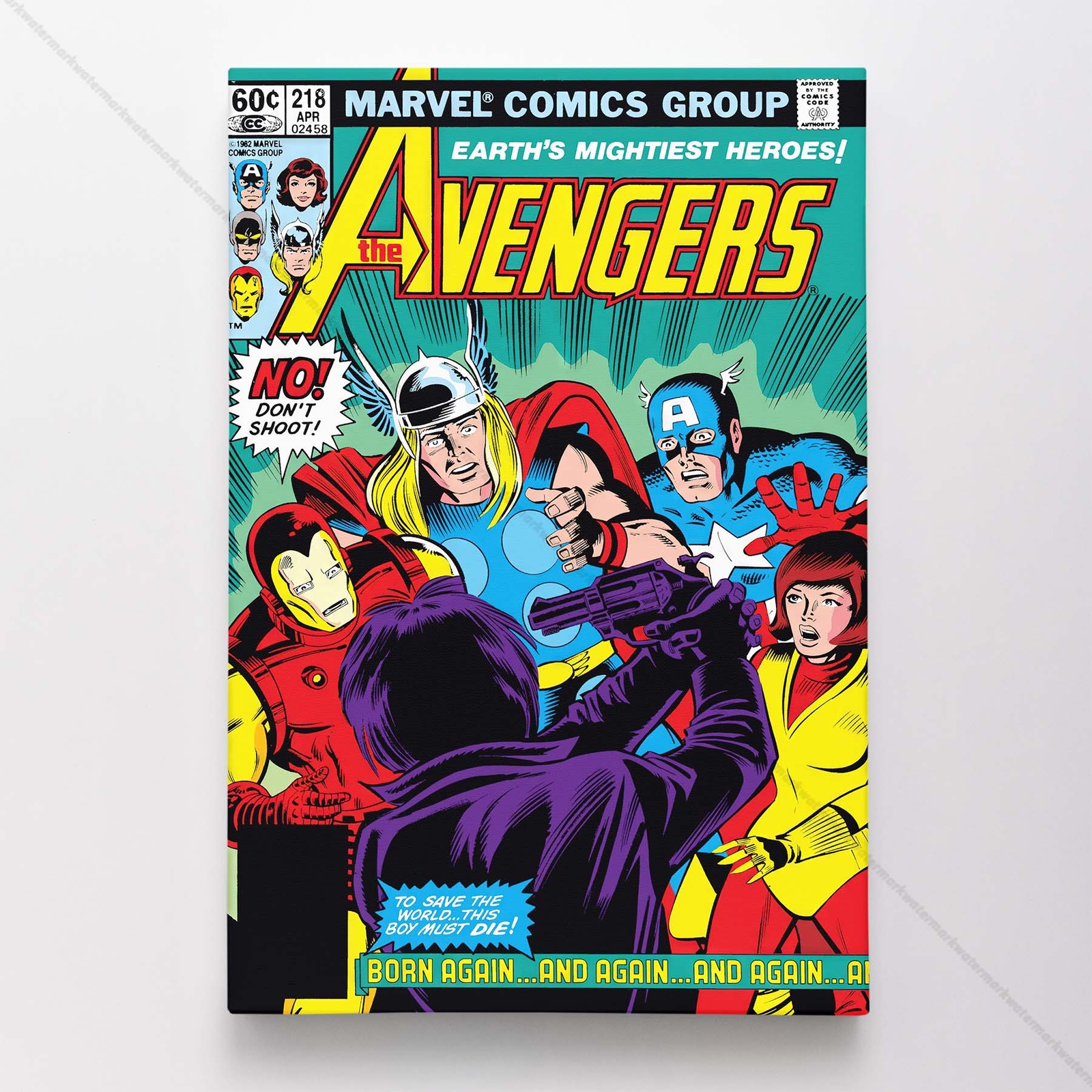 Avengers #218 Poster Canvas Mightiest Heroes Marvel Comic Book Art Print