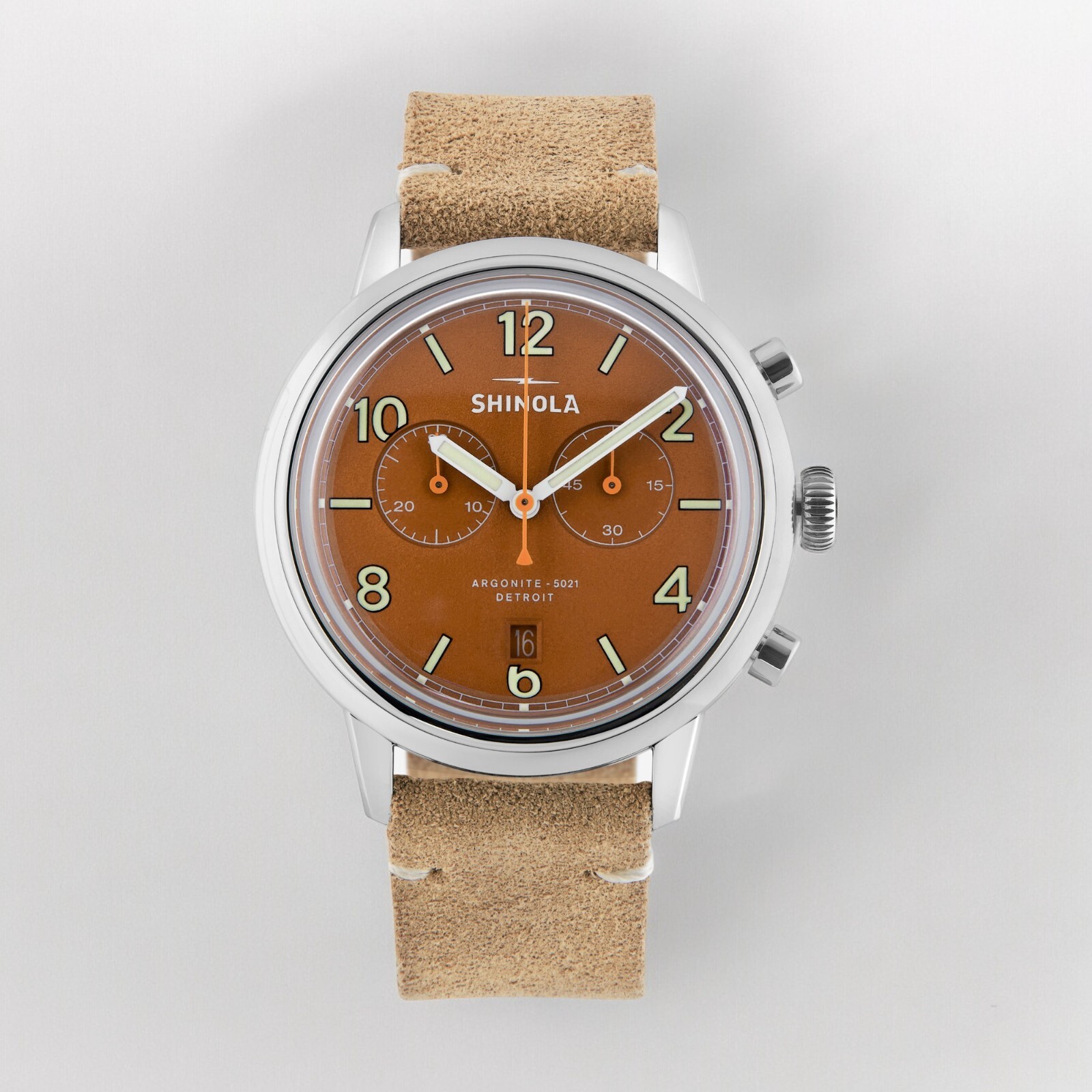 Pre-owned Shinola Detriot Men's The Traveler S0120250984 2 Eye Chronograph Watch $850